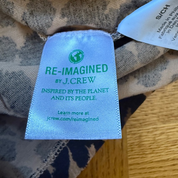 J.CREW S Small Leopard Print Cotton Knit Turtleneck Top Long Sleeve - Picture 4 of 8